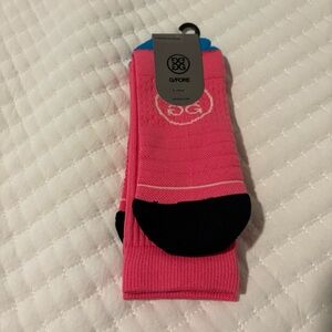 NWT Men's G/Fore Pray For Birdies Knockout Pink Golf Crew Socks L/XL 11-15